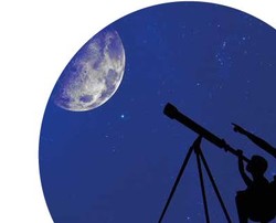 téléscope et lune