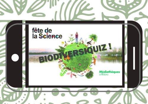 BIODIVERSIQUIZ Planète verte dans un écran de téléphone portable
