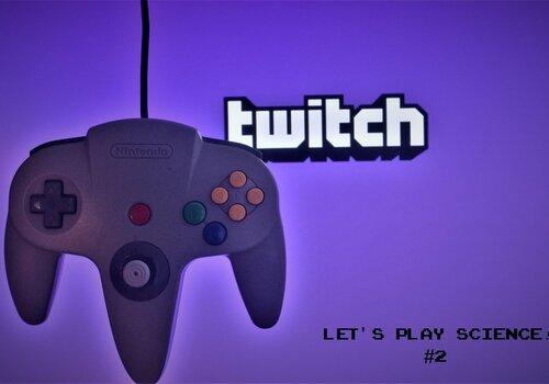 Lets play Science Manette de jeu vidéo et logo twitch
