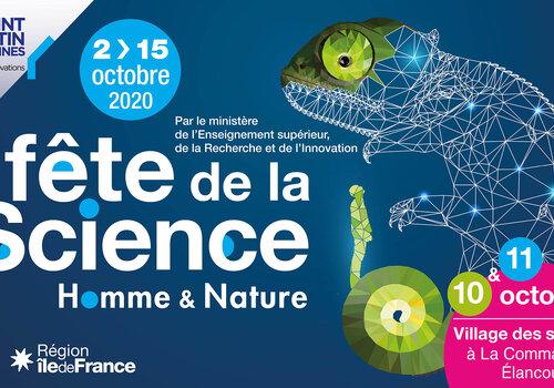Affiche Fête de la science sur Saint Quentin en Yvelines
