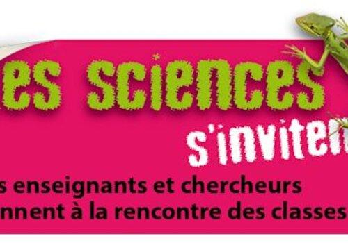 Logo du dispositif de l'académie de Poitiers : "Les Sciences s'invitent"