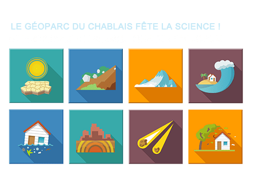 Icônes représentant différents risques naturels