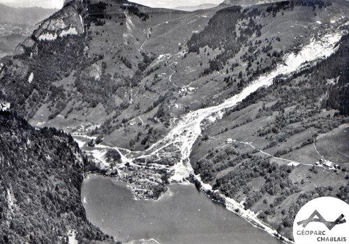 La formation du lac de Vallon en 1943