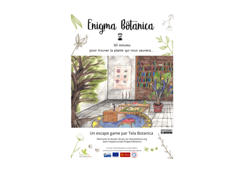 Affiche "Enigma Botanica", contenu créé par Tela Botanica