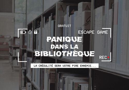 Affiche Panique à la bibliothèque