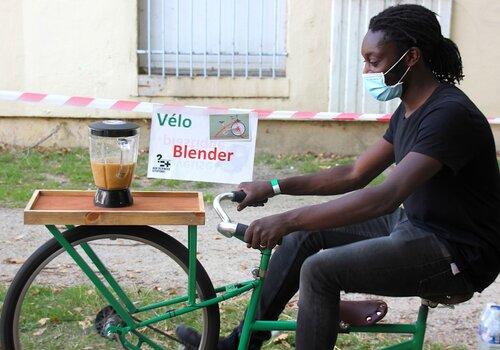 Vélo-blender en action