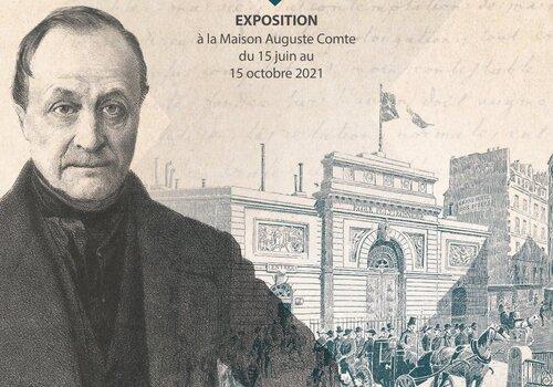 Exposition Auguste Comte, enfant terrible de l'Ecole polytechnique - Affiche Affiche de l'exposition Auguste Comte, enfant terrible de l'Ecole polytechnique