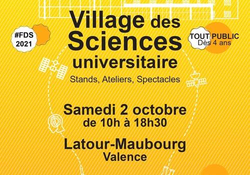 Affiche officielle du Village des sciences universitaire 2021 
