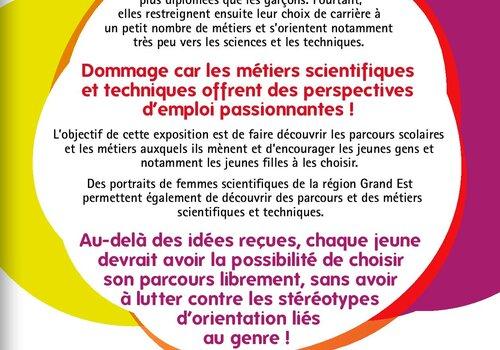 panneau Les Filles osez les Sciences !