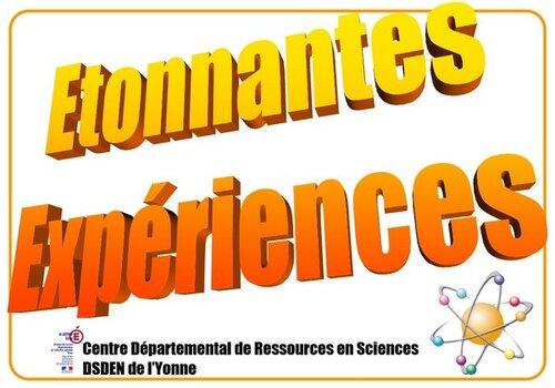 Etonnantes expériences ! Présentation atelier "Etonnantes expériences"