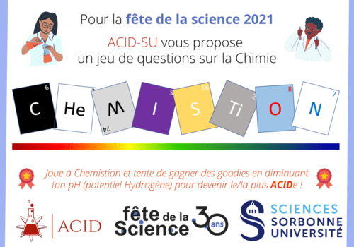 Chemistion, le jeu de questions sur la Chimie d'ACID-SU Chemistion, le jeu de questions sur la Chimie d'ACID-SU