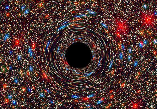 vue artistique d'un trou noir