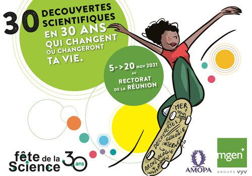  30 découvertes scientifiques à découvrir  où redécouvrir .  Au même moment à La Réunion: pour savoir et retrouver des changements, découvertes, innovations et améliorations.