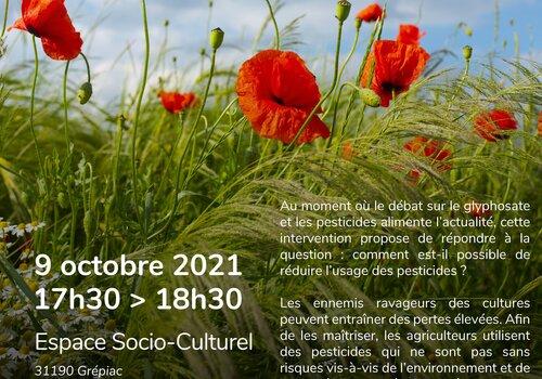 Conférence-débat sur l'usage et la réduction des pesticides Conférence-débat sur l'usage et la réduction des pesticides