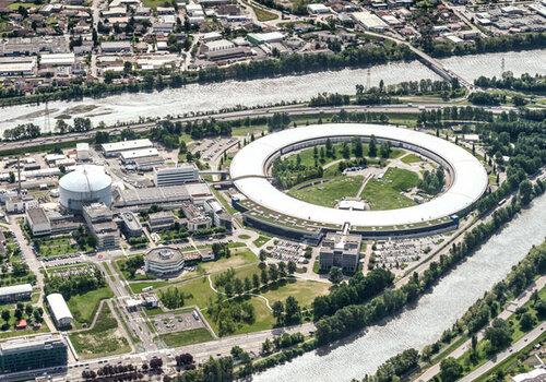 Vue aérienne du polygone scientifique de Grenoble dont EMBL et ESRF