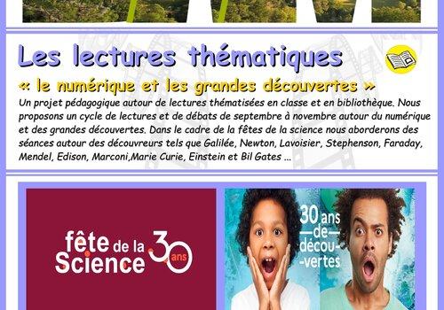 LECTURES THEMATIQUES, le numérique et les grandes découvertes LECTURES THEMATIQUES, le numérique et les grandes découvertes