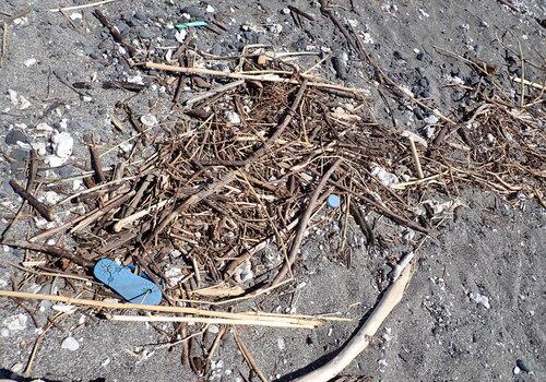 Déchets sur la plage