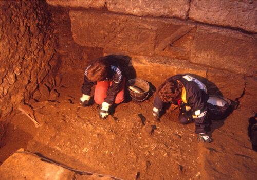 Fouille archéologique dans les souterrains du musée