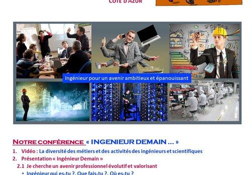 Conférence "Ingénieur demain" Description du contenu de la conférence