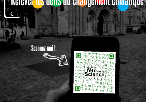Relever les défis du changement climatique Découvrez à travers un parcours QR Codes dans tout Poitiers les solutions pour atténuer et s’adapter au changement climatique. Vous rencontrerez également les scientifiques de l'université de Poitiers et acteurs locaux d’aujourd’hui qui œuvrent aux solutions de demain… Alors à vos chaussures et vos smartphones !