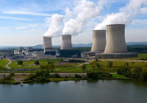 Centrale nucléaire - Tours à condensation Centrale nucléaire EDF