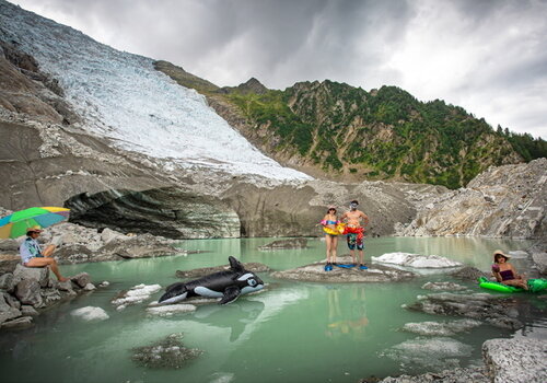 Fonte des glaces - Les Glaciers Boivent la Tasse Illustration