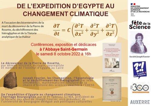 Affiche Fête de la Science le 8 octobre 2022 à Auxerre
