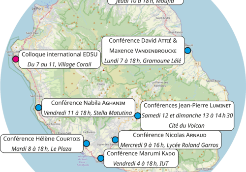 Carte des conférences du Congrès des Deux Infinis