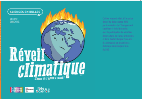 Couverture du "Sciences en Bulles : Réveil Climatique" édité par le Sciences Pour Tous