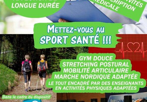 Pour les publics sédentaires et en affection de longue durée Mettez vous au Sport Santé !!!