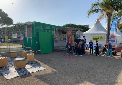 Installation de notre camion laboratoire pour la FDS 2022