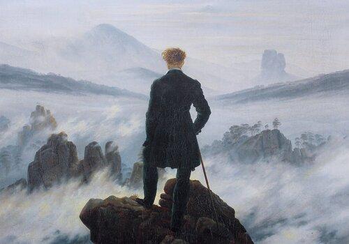 Le Voyageur contemplant une mer de nuages, huile sur toile, C. D. Friedrich, 1818