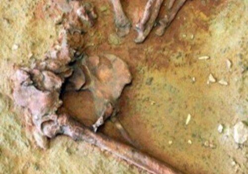 Squelette d'une femme ayant vécu il y a 24000 ans Le squelette de cette femme témoigne des pratiques funéraires il y a environ 24 000 ans mais il est aussi un précieux indicateur de la mobilité de ces populations anciennes grâces à la conservation des jambes dont la structure des os peut être analysée à l'aide d’un scanner.