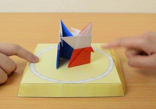 Combat de sumo en origami Combat de sumo en origami