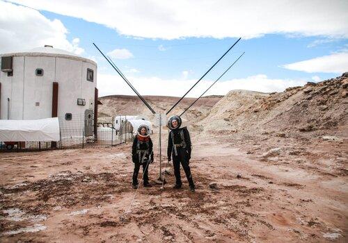 simulation de com. radio martienne Utah états unis vie martienne et com. radio dans le désert de l'Utah