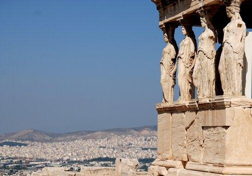 Grèce et colonnes