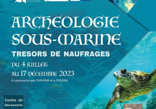 affiche exposition archéologie sous-marinie