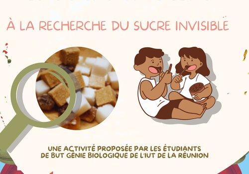 La Fête de la science avec le sucre en scène Deux enfants mangent des produits sucrés