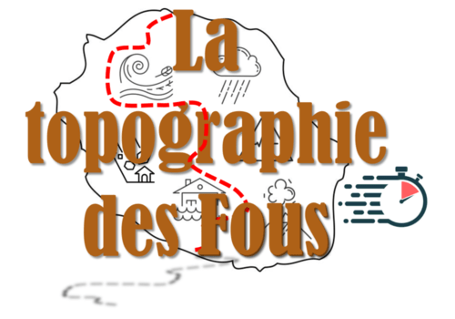 Parcours fictif du grand Raid croisant les risques naturels de La Réunion