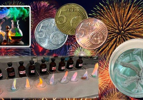 La physico-chimie des couleurs, des feux d'artifice, des matériaux et le tout de façon spectaculaire ! La physico-chimie des couleurs, des feux d'artifice, des matériaux et le tout de façon spectaculaire !