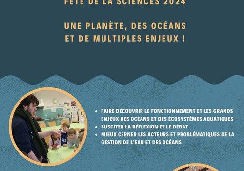 Fête de la sciences 2024 Une planète, des océans et de multiples enjeux ! Venez découvrir le fonctionnement et les grands enjeux des océans et des écosystèmes aquatiques à l'aide d'expérience ludique et éducatives. Les petits débrouillards proposeront aussi des activités permettant de replacer les enjeux dans leurs contextes et d'identifier les acteurs. Les Petits Débrouillards seront présents le 20 octobre au parc des expositions 21 Rue Joseph Philippon 14000 Caen.