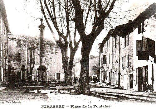 Vieille photo de la Fontaine de Mirabeau