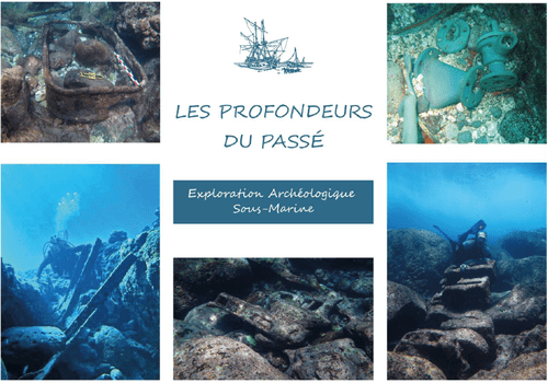 Les Profondeurs du Passé Panneau présentant l'exposition les profondeurs du passé