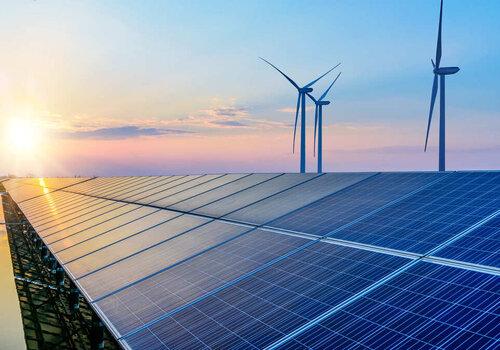 Panneaux solaires et éoliennes