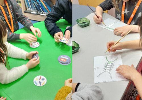 jeu dobble du plancton et peinture à la spiruline