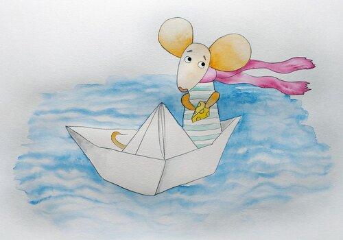 Petite souris vogue au fil de l'eau Petite souris vogue au fil de l'eau