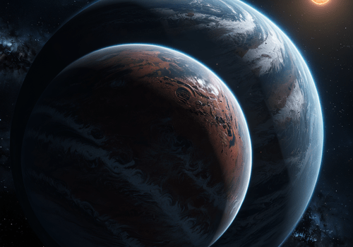 Vue d'artiste d'exoplanètes