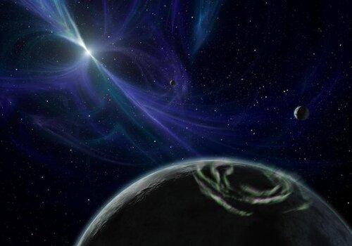 Image d'artiste d'un pulsar