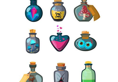 Images de potions magiques issues de freepik