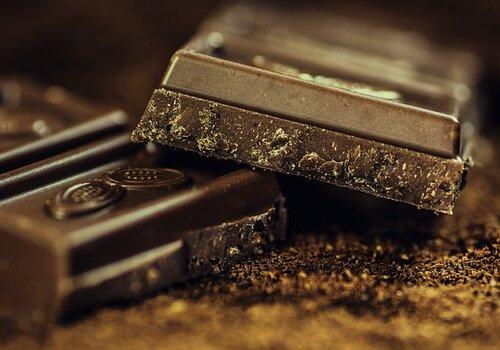 Photo de carrés de chocolat